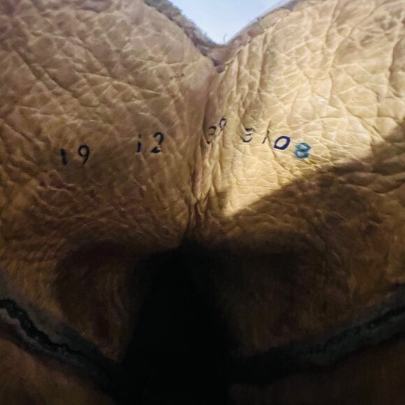 Red Hawk Boot Co.  Cowboy Boots Square Toe Leather-Unisex-Tan/Teal-Mexico-10? - Picture 13 of 16